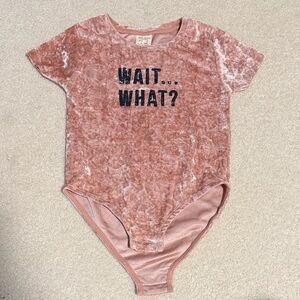 Zara Pink Velvet Kids Bodysuit